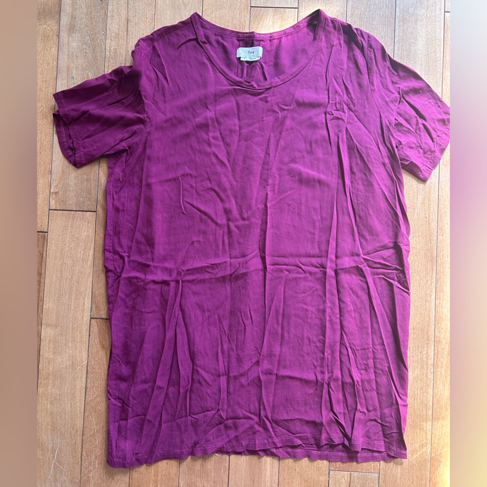 TNA Short Sleeve Scoop Neck T-shirt Dress